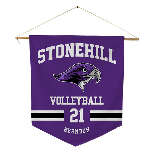 Stonehill - NCAA Women's Volleyball : Haley Herndon - Pennant - 18" x 21"-0
