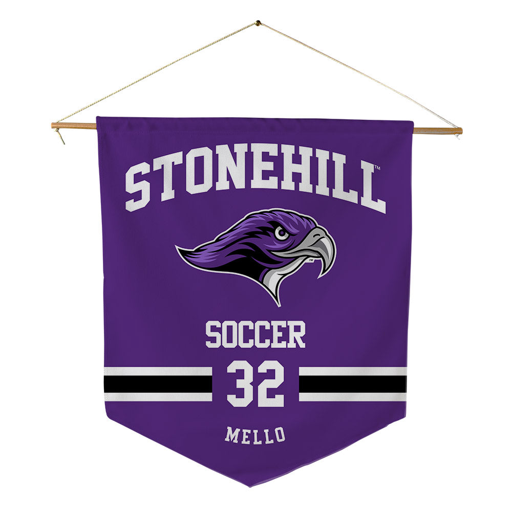 Stonehill - NCAA Men's Soccer : Owen Mello - Pennant - 18" x 21"-0