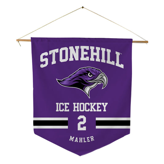 Stonehill - NCAA Men's Ice Hockey : Adam Mahler - Pennant - 18" x 21"-0