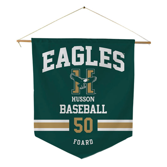 Husson - NCAA Baseball : Hunter Foard - Pennant - 18" x 21"-0