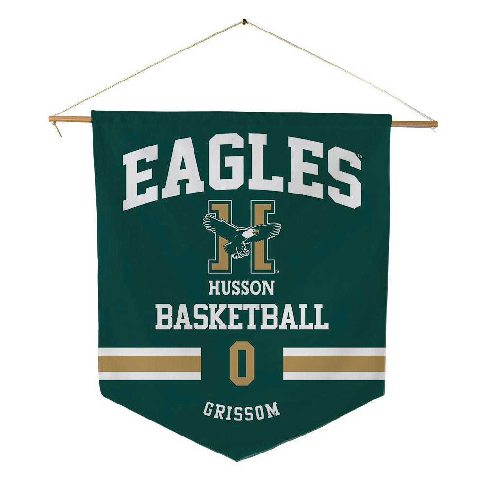 Husson - NCAA Men's Basketball : Jeremiah Grissom - Pennant - 18" x 21"-0