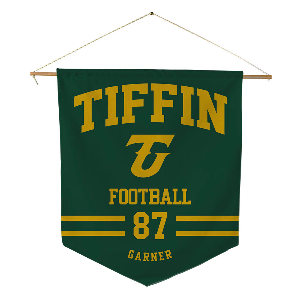 Tiffin - NCAA Football : Zaveon Garner - Pennant - 18" x 21"-0