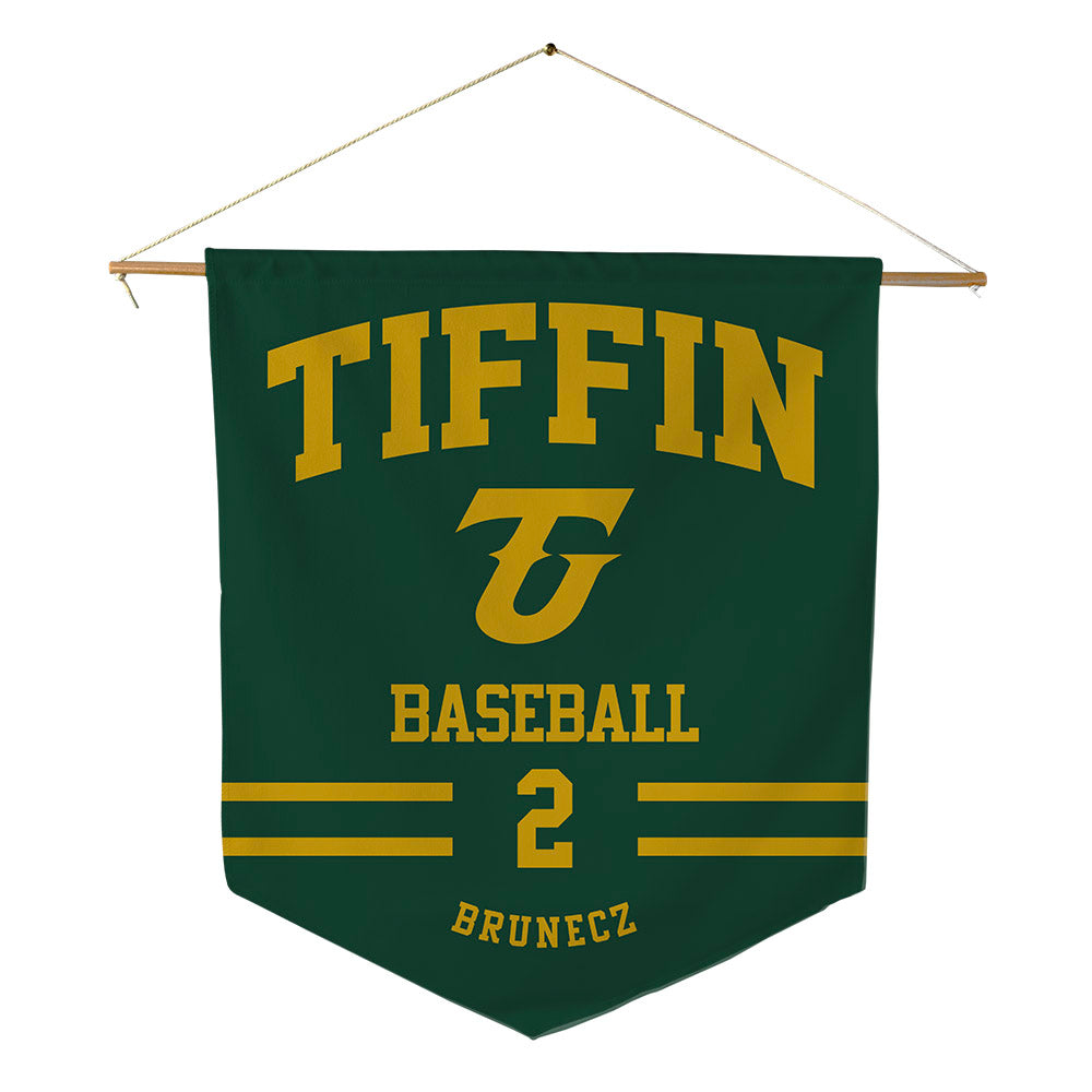 Tiffin - NCAA Baseball : Mason Brunecz - Pennant - 18" x 21"-0