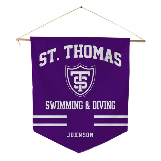 UST - NCAA Men's Swimming & Diving : Cole Johnson - Pennant - 18" x 21"-0