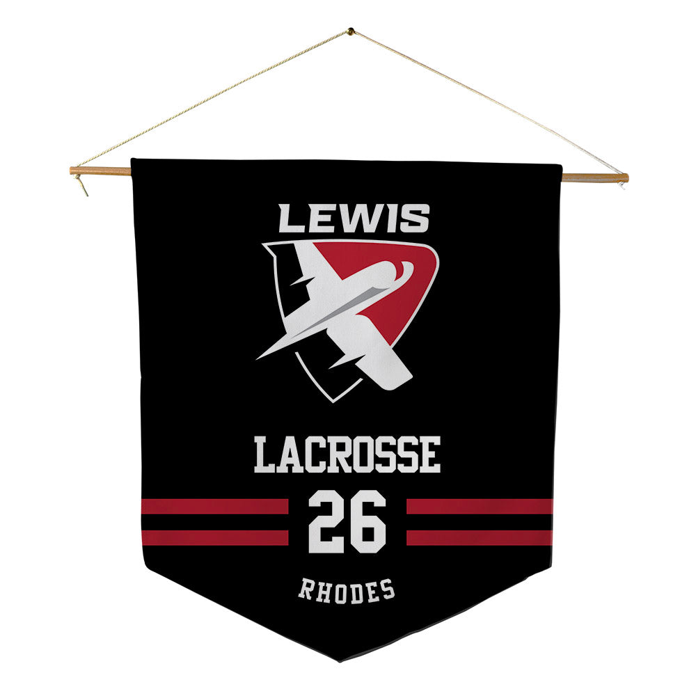 Lewis - NCAA Men's Lacrosse : Hawk Rhodes - Pennant - 18" x 21"-0