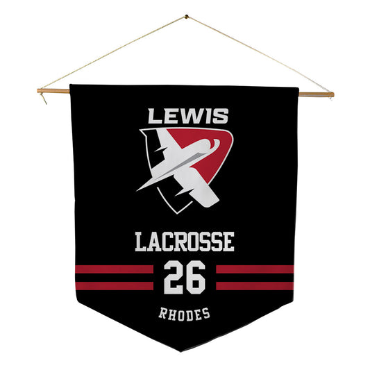 Lewis - NCAA Men's Lacrosse : Hawk Rhodes - Pennant - 18" x 21"-0