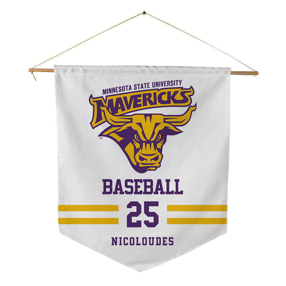 Minn. St. - NCAA Baseball : Pambos Nicoloudes - Pennant - 18" x 21"-0