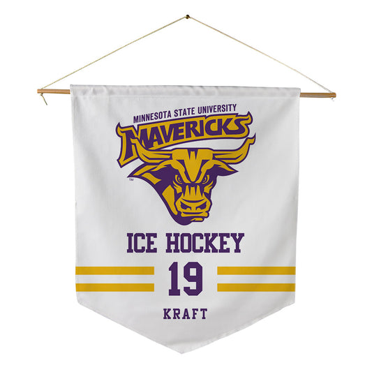 Minn. St. - NCAA Men's Ice Hockey : Mason Kraft - Pennant - 18" x 21"-0