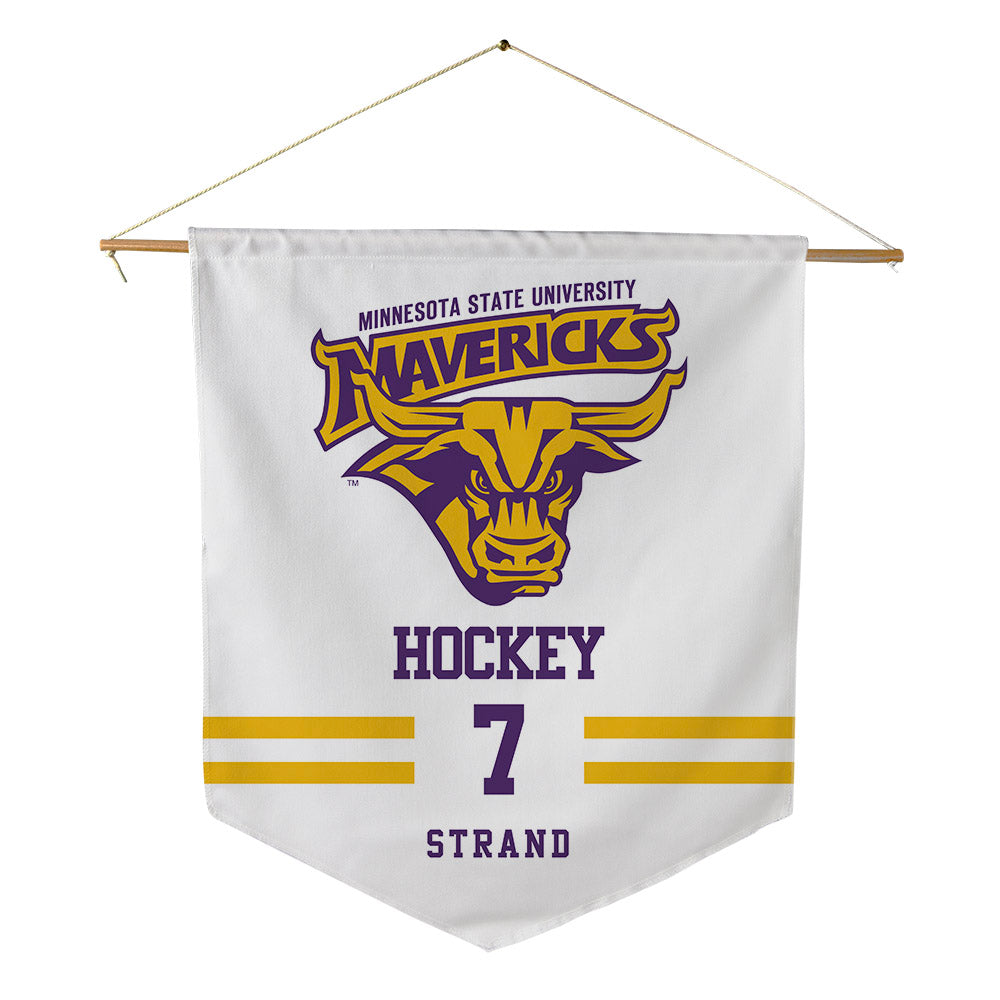 Minn. St. - NCAA Men's Ice Hockey : Bryce Strand - Pennant - 18" x 21"-0