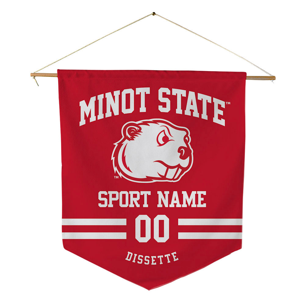 Minot State - NCAA Men's Basketball : Darik Dissette - Pennant - 18" x 21"-0