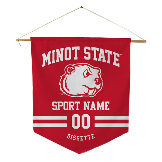 Minot State - NCAA Men's Basketball : Darik Dissette - Pennant - 18" x 21"-0