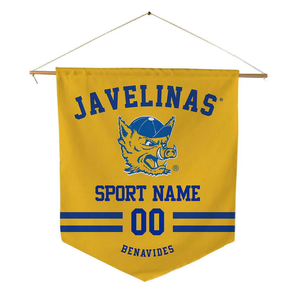 TAMUK - NCAA Men's Track & Field : Christopher Benavides - Pennant - 18" x 21"-0