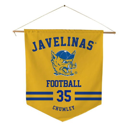 TAMUK - NCAA Football : James Chumley - Pennant - 18" x 21"-0