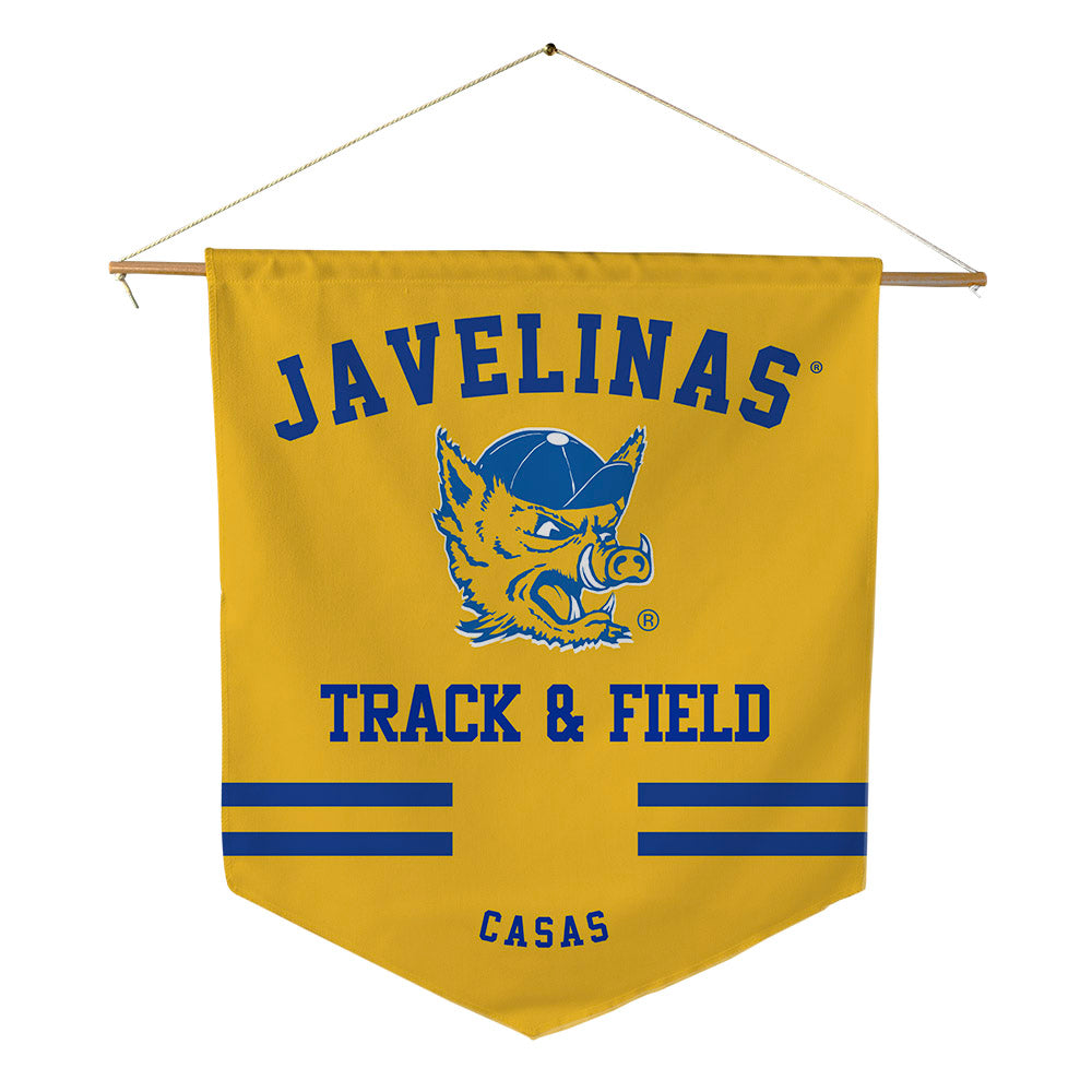 TAMUK - NCAA Women's Track & Field : Zia Casas - Pennant - 18" x 21"-0