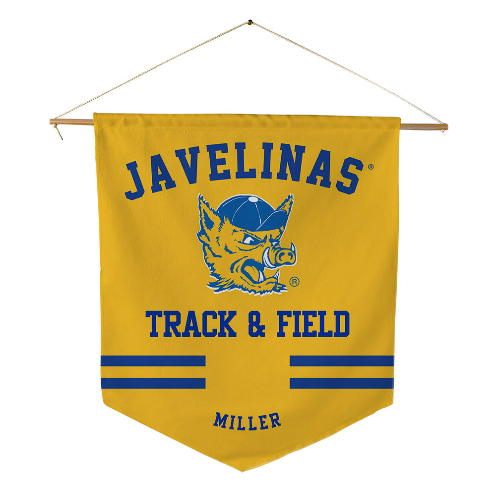 TAMUK - NCAA Men's Track & Field : Wesley Miller - Pennant - 18" x 21"-0