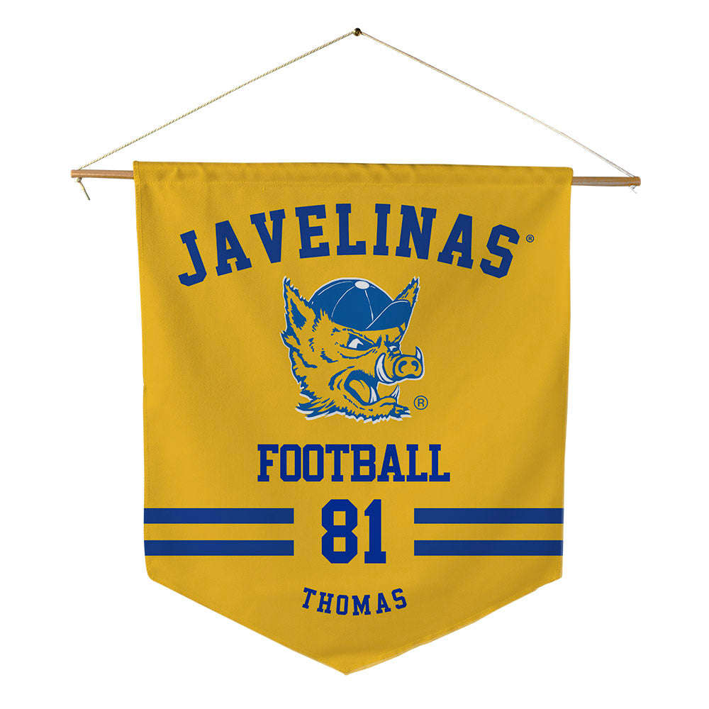 TAMUK - NCAA Football : Ivan Thomas - Pennant - 18" x 21"-0
