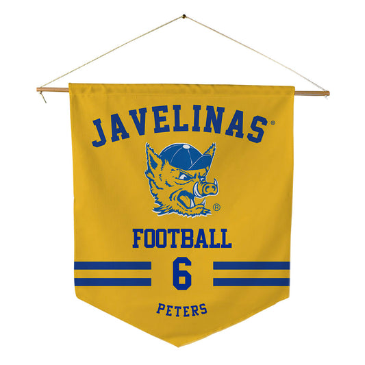 TAMUK - NCAA Football : Demarcus Peters - Pennant - 18" x 21"-0