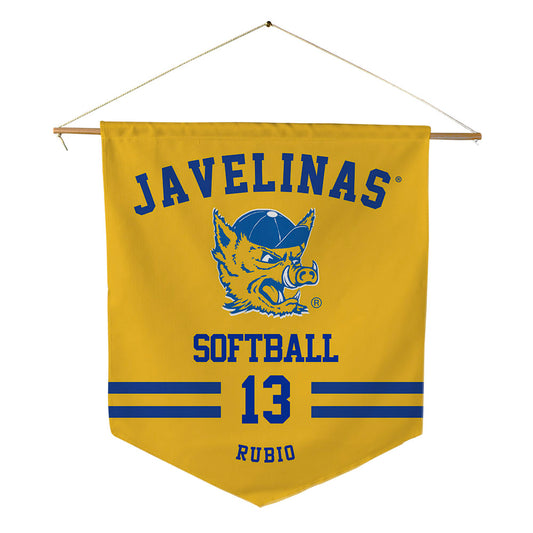 TAMUK - NCAA Softball : Mia Rubio - Pennant - 18" x 21"-0