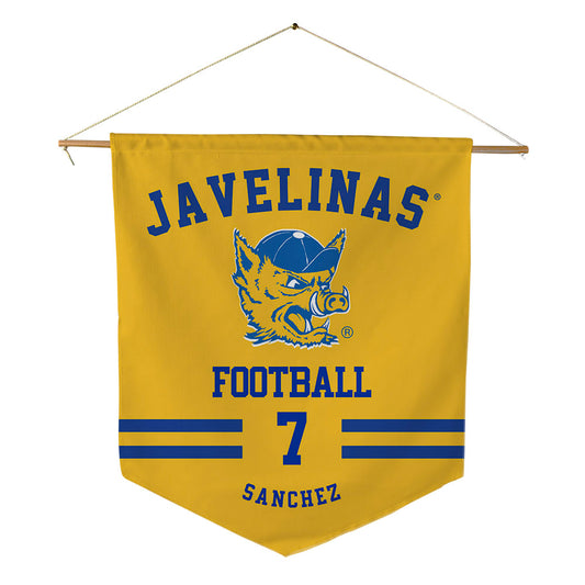 TAMUK - NCAA Football : Seven Sanchez - Pennant - 18" x 21"-0