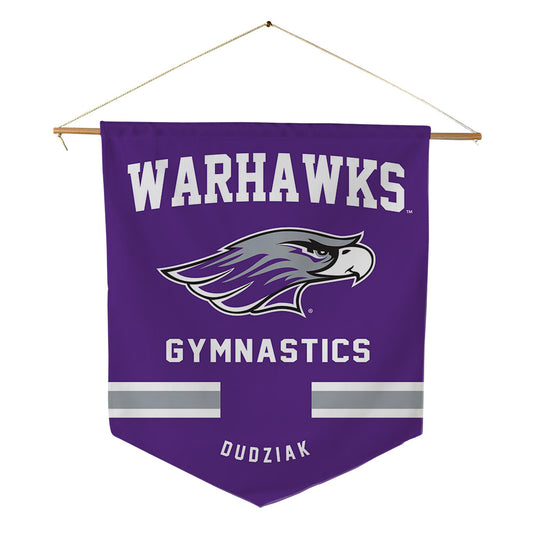 UW-Whitewater - NCAA Women's Gymnastics : Danielle Dudziak - Pennant - 18" x 21"-0