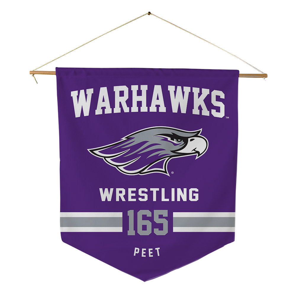 UW-Whitewater - NCAA Wrestling : Brayden Peet - Pennant - 18" x 21"-0