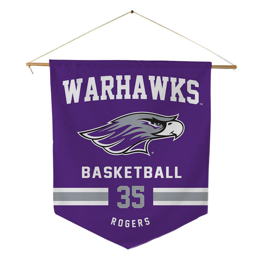 UW-Whitewater - NCAA Men's Basketball : Rashad Rogers - Pennant - 18" x 21"-0