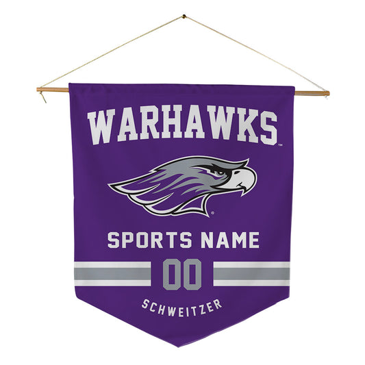 UW-Whitewater - NCAA Women's Swimming & Diving : Jersey Schweitzer - Pennant - 18" x 21"-0