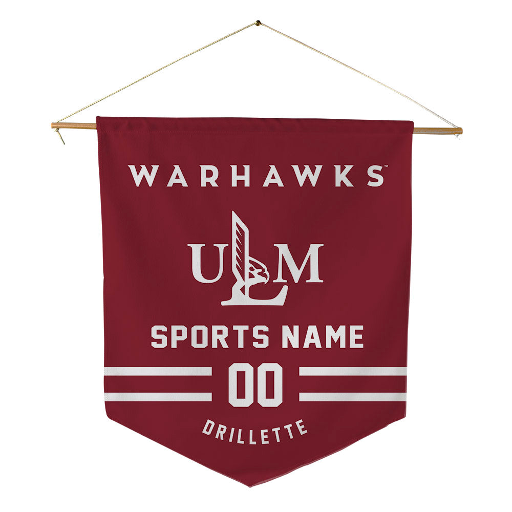 ULM - NCAA Football : Brett Drillette - Pennant - 18" x 21"-0