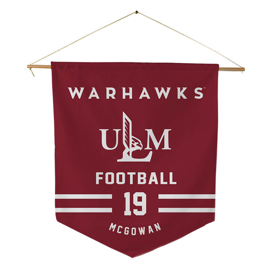ULM - NCAA Football : LeKell McGowan - Pennant - 18" x 21"-0