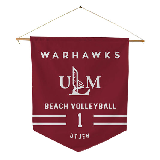ULM - NCAA Beach Volleyball : Calliandra Otjen - Pennant - 18" x 21"-0
