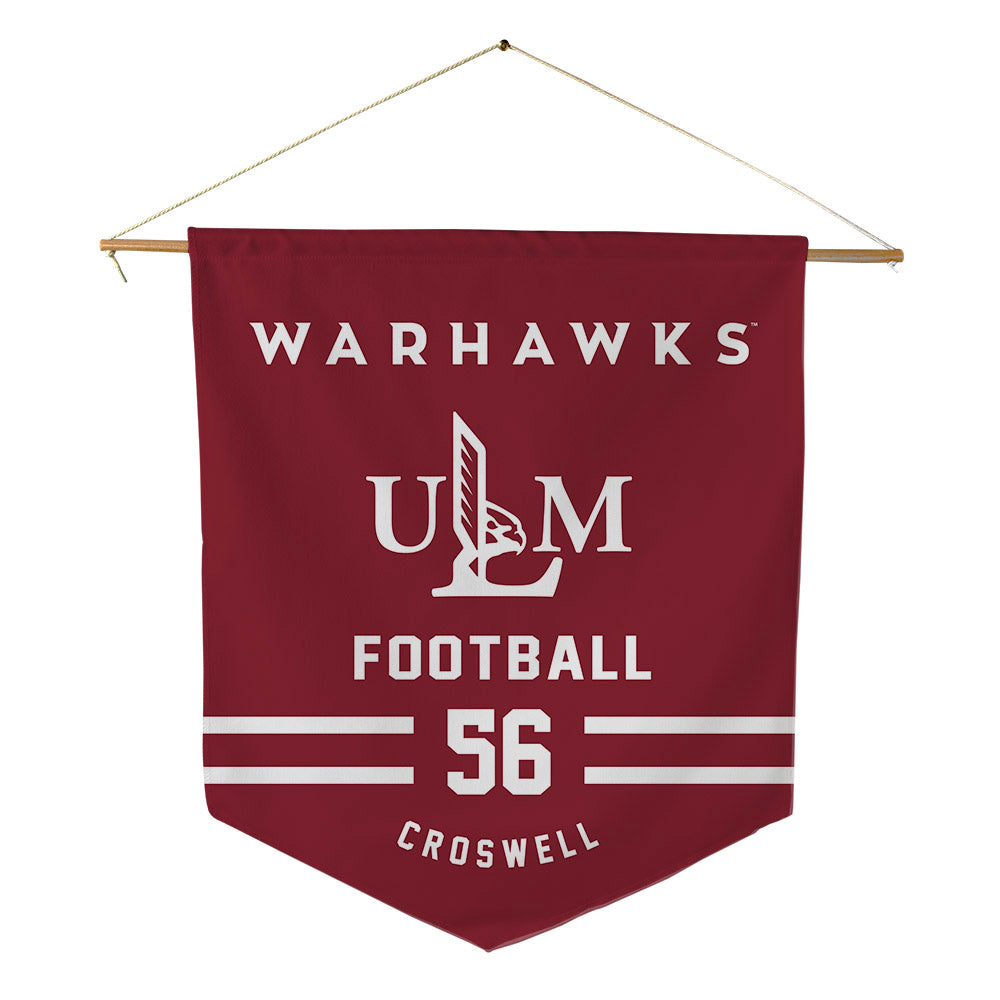 ULM - NCAA Football : Kaliem Croswell - Pennant - 18" x 21"-0