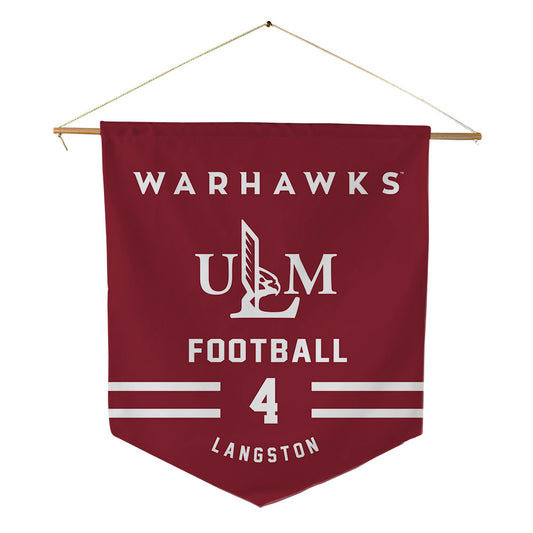 ULM - NCAA Football : Seidrion Langston - Pennant - 18" x 21"-0