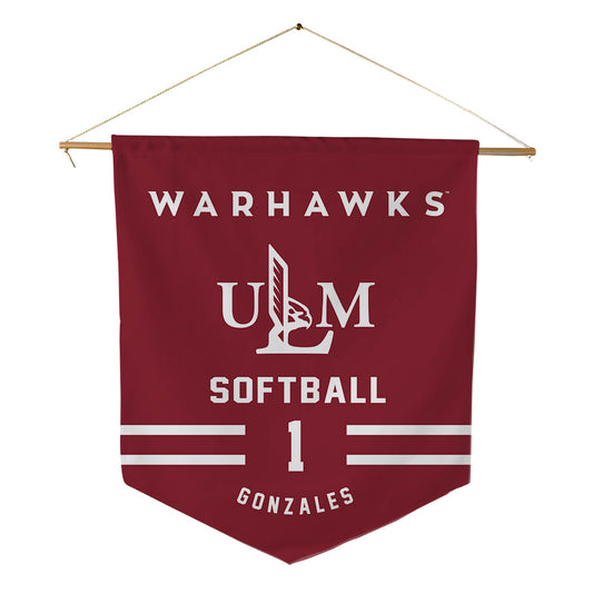 ULM - NCAA Softball : Cecilia Gonzales - Pennant - 18" x 21"-0