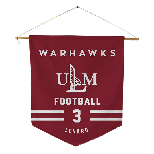 ULM - NCAA Football : Makin Lenard - Pennant - 18" x 21"-0