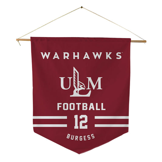 ULM - NCAA Football : Trevion Burgess - Pennant - 18" x 21"-0