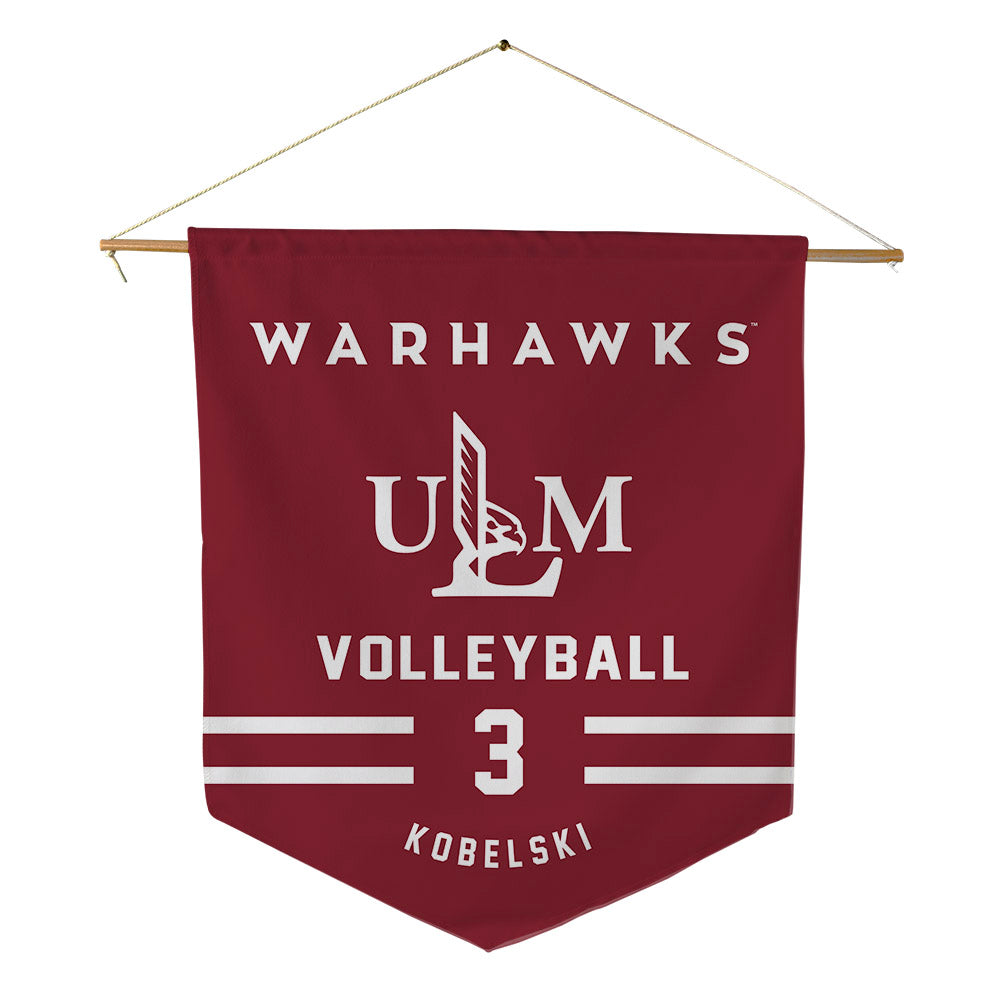 ULM - NCAA Women's Volleyball : Marissa Kobelski - Pennant - 18" x 21"-0