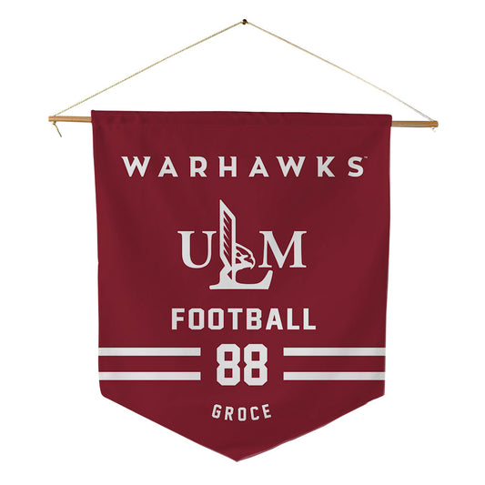 ULM - NCAA Football : Caleb Groce - Pennant - 18" x 21"-0