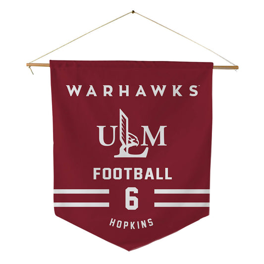 ULM - NCAA Football : Tyrese Hopkins - Pennant - 18" x 21"-0
