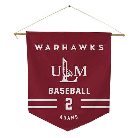 ULM - NCAA Baseball : Travis Adams - Pennant - 18" x 21"-0