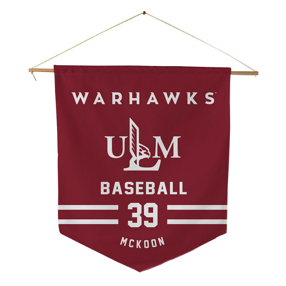 ULM - NCAA Baseball : Owen McKoon - Pennant - 18" x 21"-0