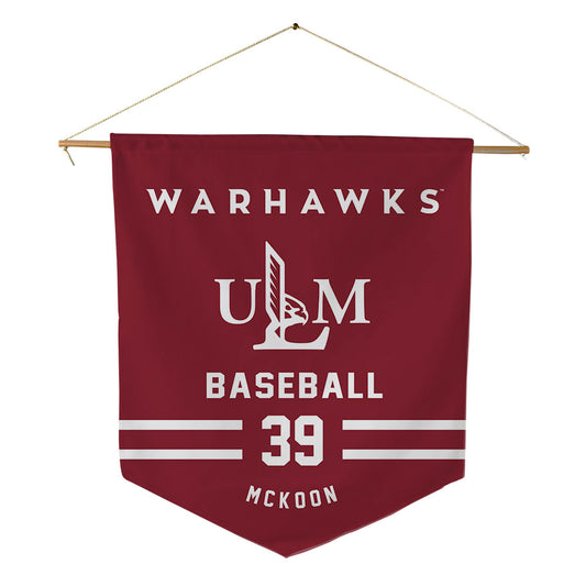 ULM - NCAA Baseball : Owen McKoon - Pennant - 18" x 21"-0