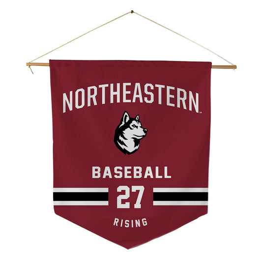 Northeastern - NCAA Baseball : Luc Rising - Pennant - 18" x 21"-0