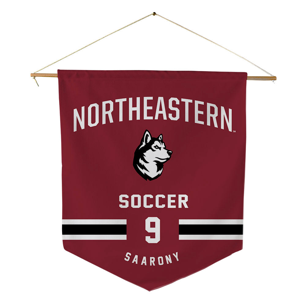 Northeastern - NCAA Men's Soccer : Shai Saarony - Pennant - 18" x 21"-0