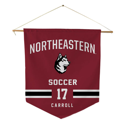 Northeastern - NCAA Men's Soccer : Asiah Carroll - Pennant - 18" x 21"-0