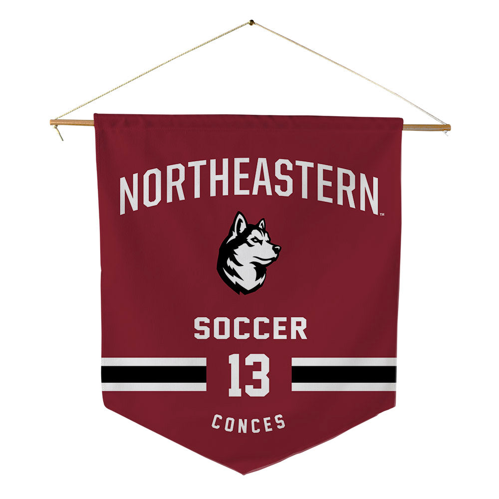Northeastern - NCAA Men's Soccer : Richard Conces - Pennant - 18" x 21"-0