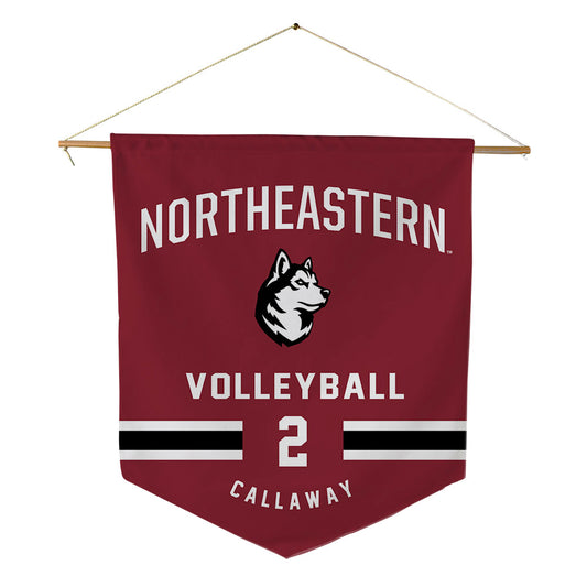 Northeastern - NCAA Women's Volleyball : Aberdeen Callaway - Pennant - 18" x 21"-0