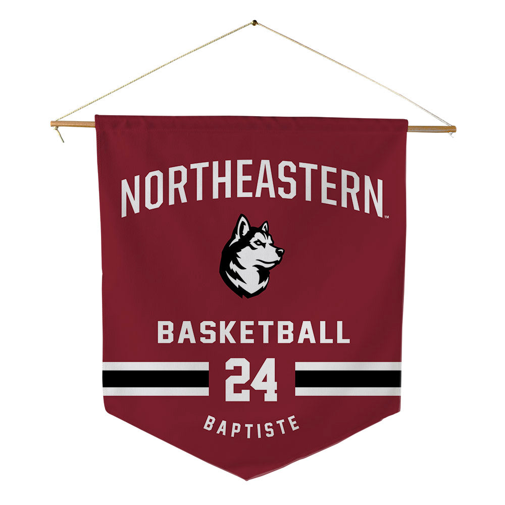 Northeastern - NCAA Men's Basketball : Sage Baptiste - Pennant - 18" x 21"-0