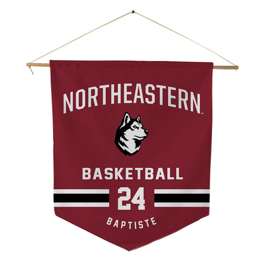 Northeastern - NCAA Men's Basketball : Sage Baptiste - Pennant - 18" x 21"-0