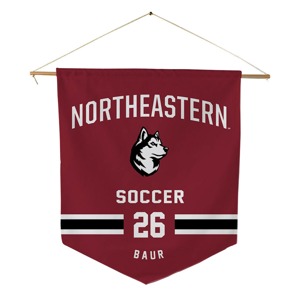 Northeastern - NCAA Women's Soccer : Scarlett Baur - Pennant - 18" x 21"-0