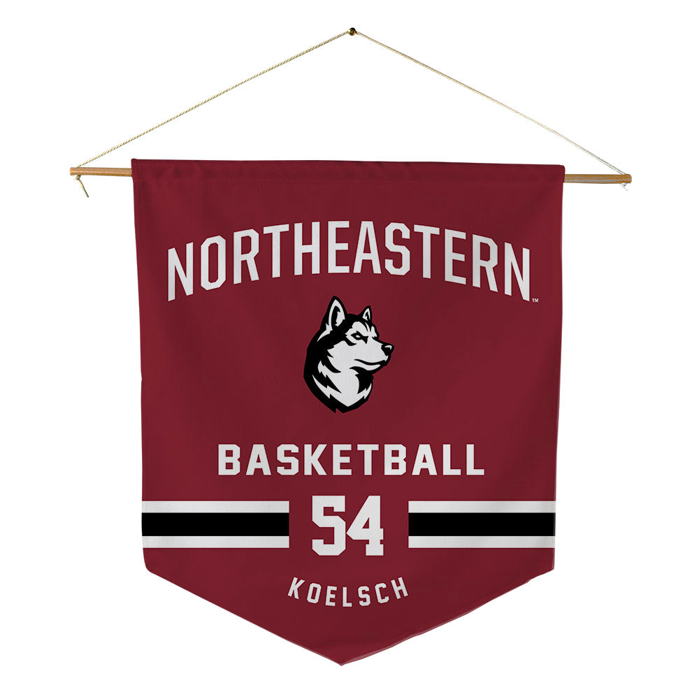 Northeastern - NCAA Men's Basketball : Liam Koelsch - Pennant - 18" x 21"-0